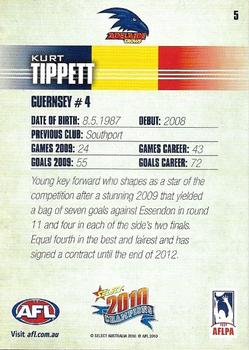 2010 Select AFL Champions #5 Kurt Tippett Back